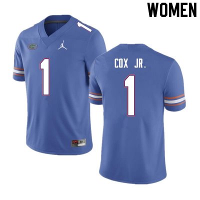 Women's Florida Gators #1 Brenton Cox Jr. NCAA Nike Orange Authentic Stitched College Football Jersey ZNY7762ND